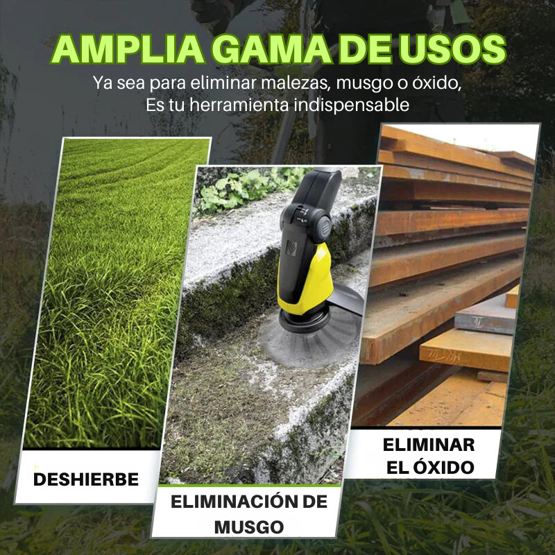 El cabezal del cortacésped tiene 6 ramas tejidas con alambre de acero resistente